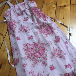 Adorable Pink Girls Dress With Flowers